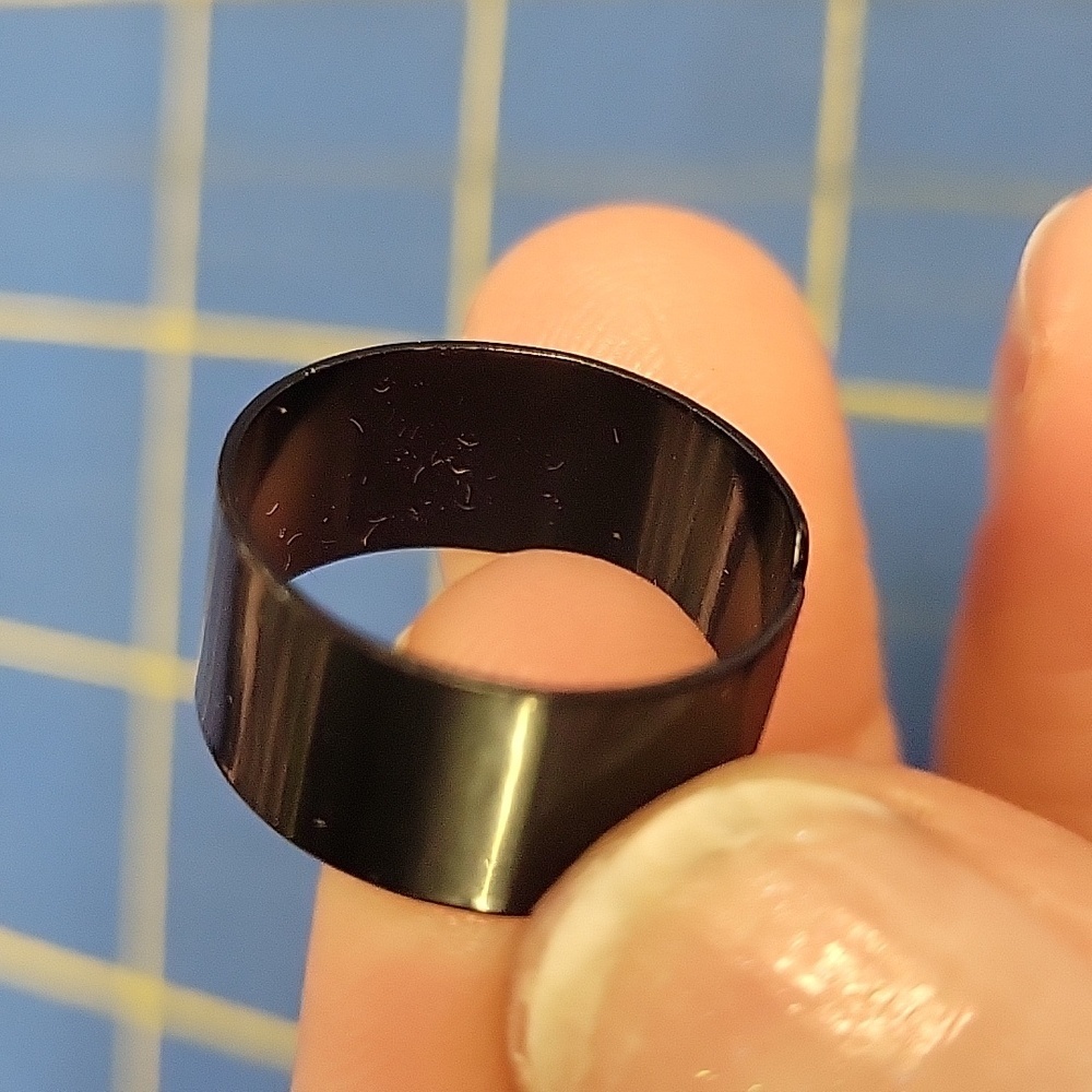 Black Band Size 7.5 Ring - Picture 2 of 2